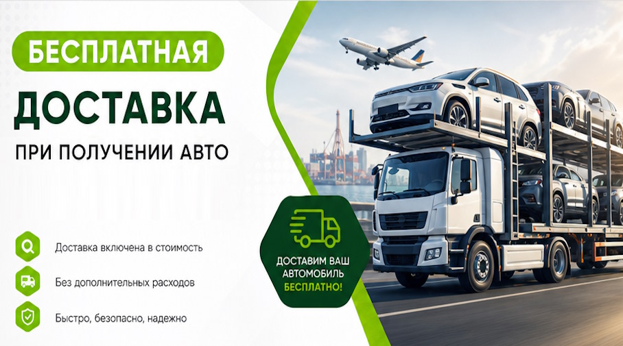 Акция! Бесплатная доставка по Борисоглебске при получении авто